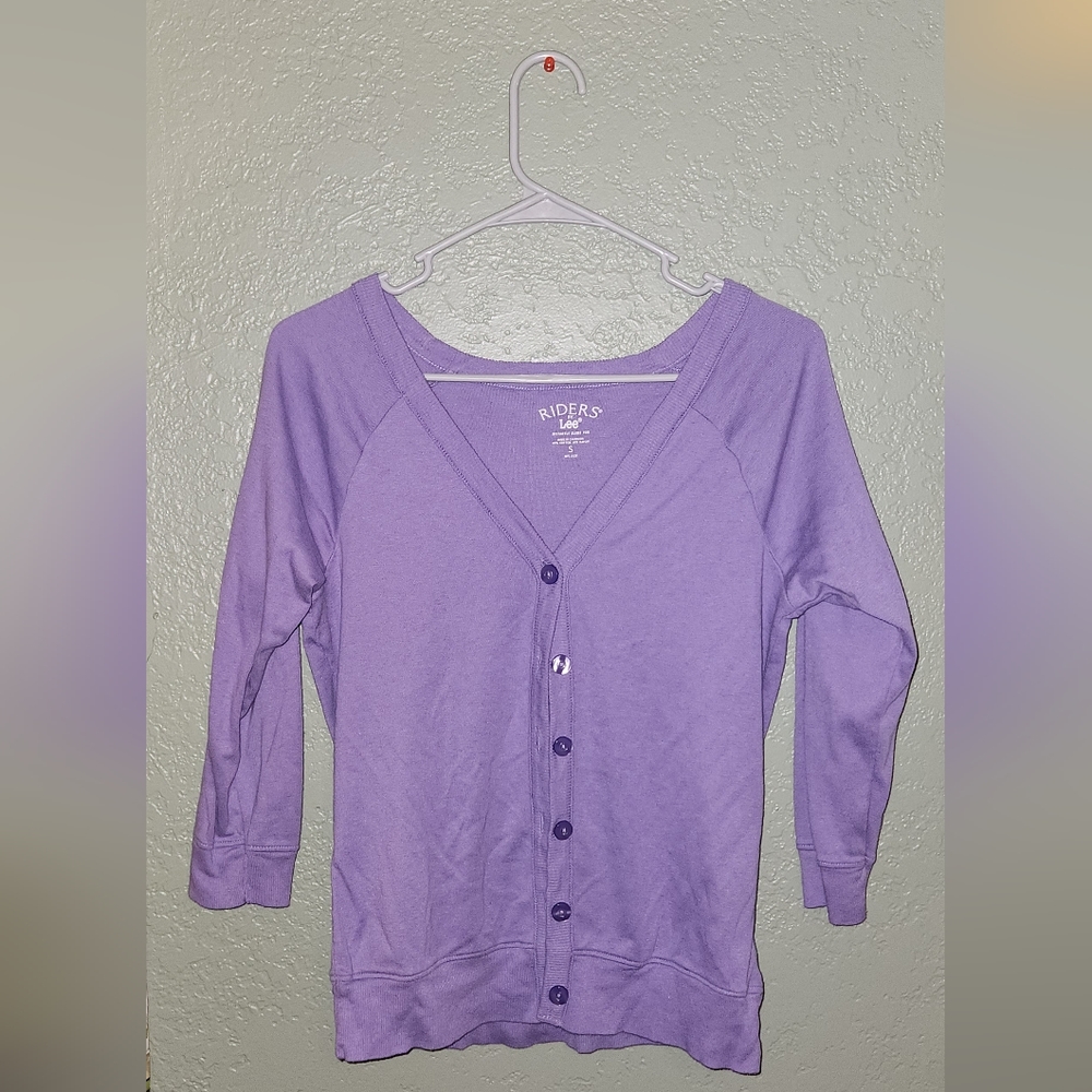Purple junior button up cardigan/sweater - Used